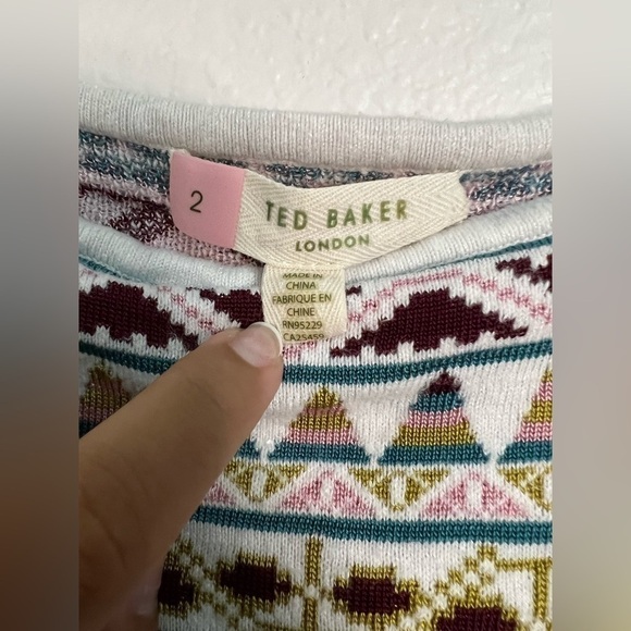 Ted Baker Cenna Aztec Knit Top - Picture 5 of 8